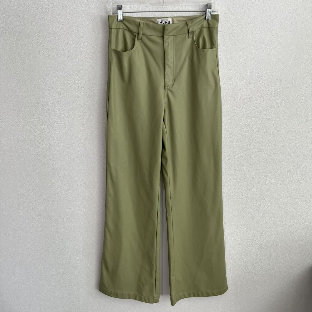 Show Me Your Mumu High Waisted Pleather Wide Leg Pants